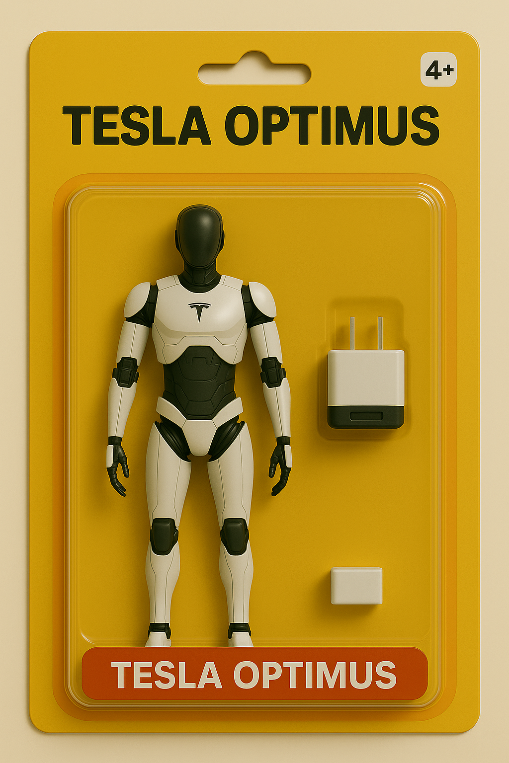 Toy packaging for Tesla Optimus